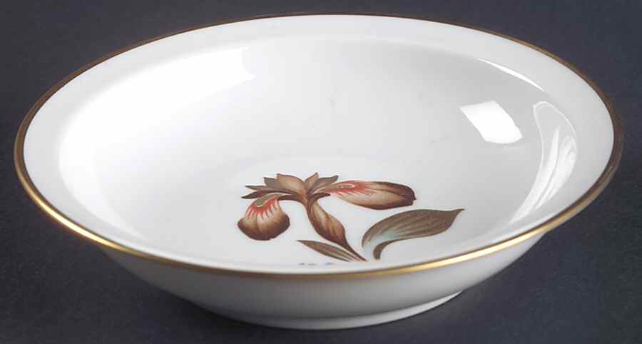 Brown Iris Rim Fruit/Dessert (Sauce) Bowl by Royal Copenhagen-1