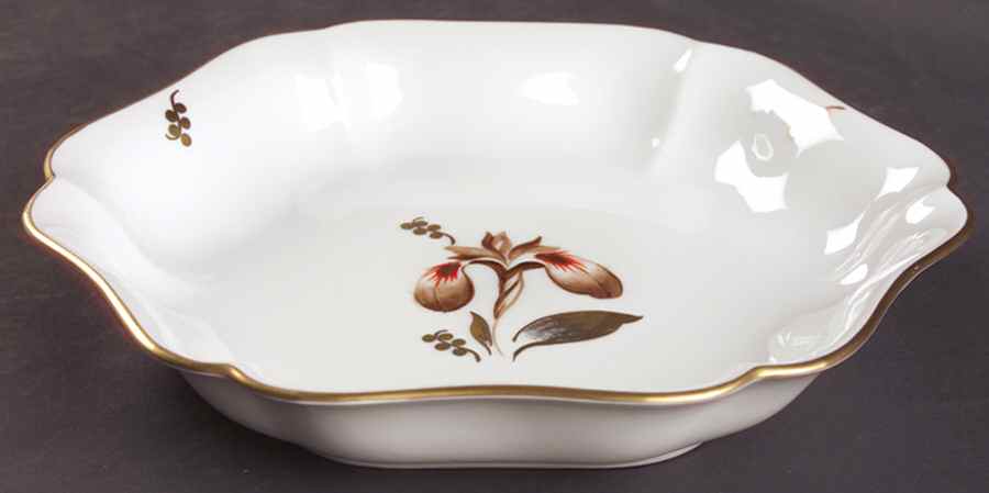 Brown Iris Cake Plate by Royal Copenhagen-1