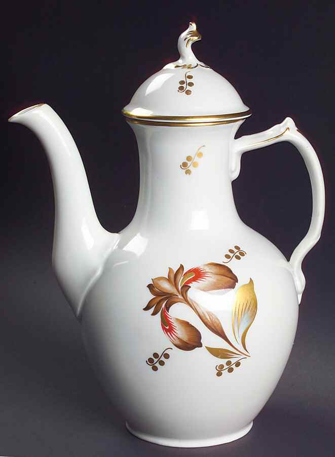 Brown Iris Coffee Pot & Lid by Royal Copenhagen-1