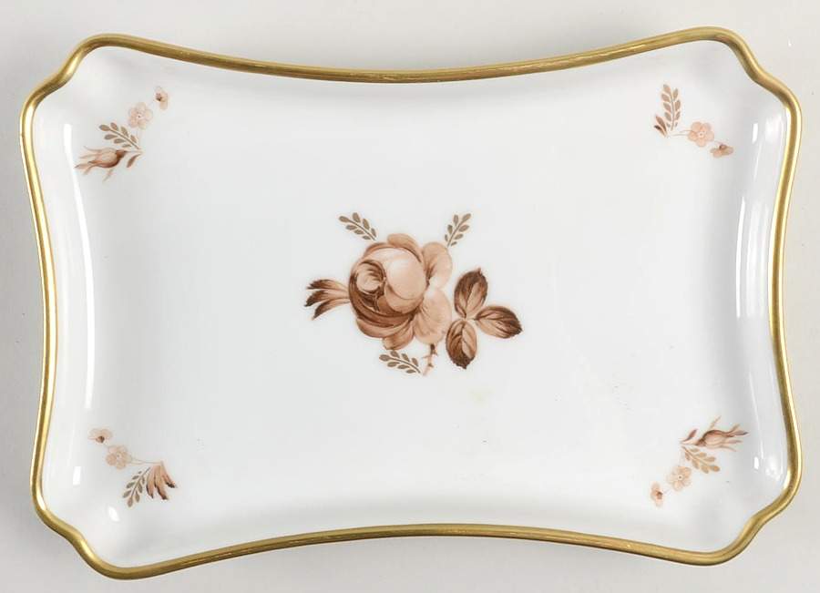 Brown Rose Pickle Dish by Royal Copenhagen-1