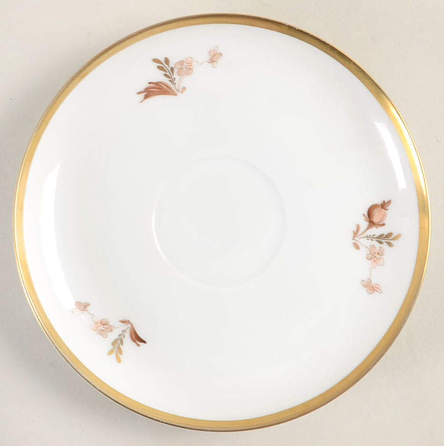 Brown Rose Saucer for Oversized Cup by Royal Copenhagen-1