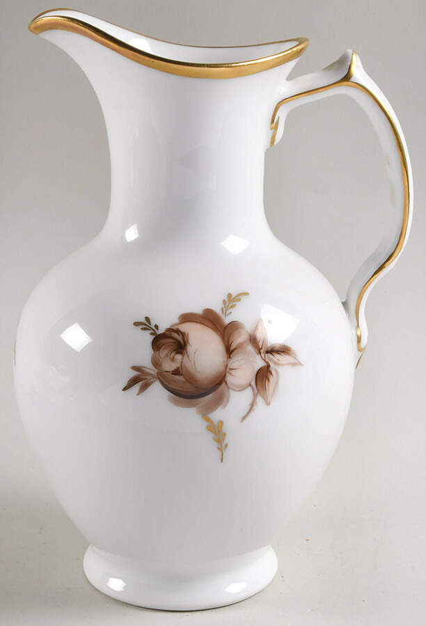 Brown Rose 40 Oz Pitcher No Lid by Royal Copenhagen-1