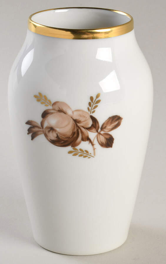 Brown Rose Vase by Royal Copenhagen-1