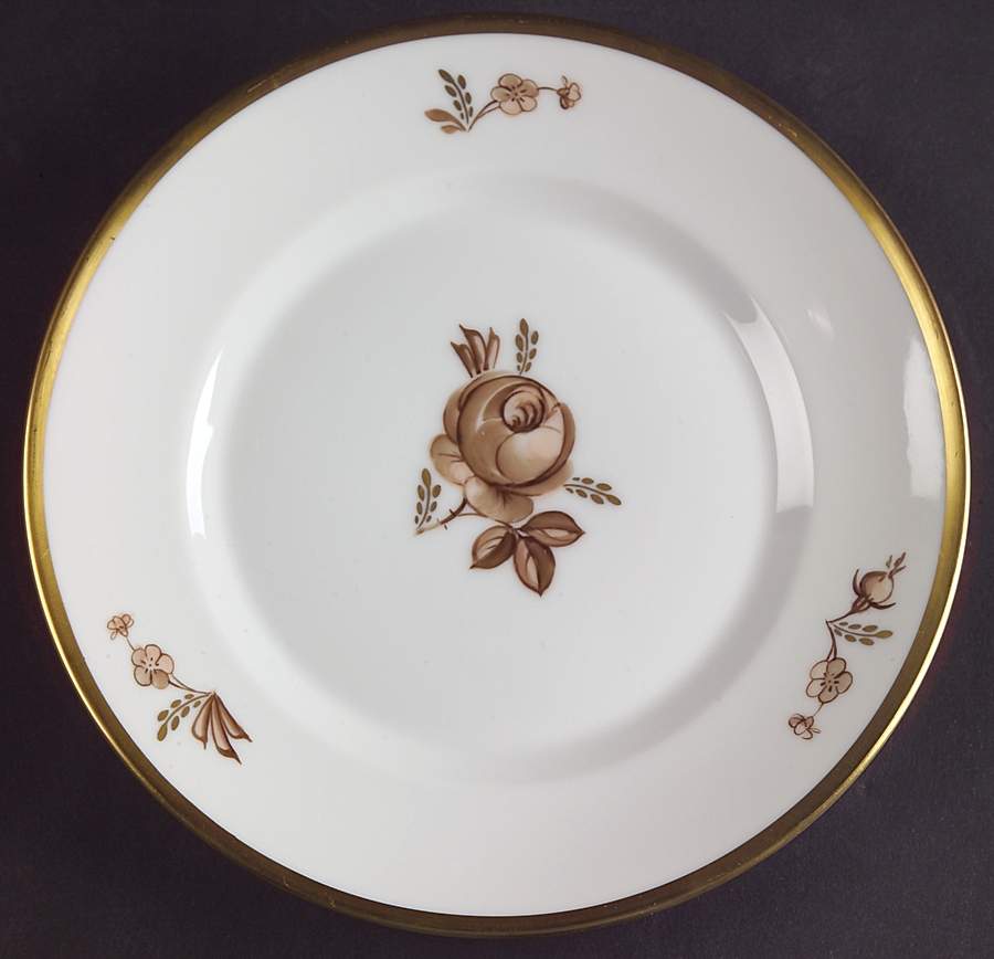Brown Rose Salad Plate by Royal Copenhagen-1