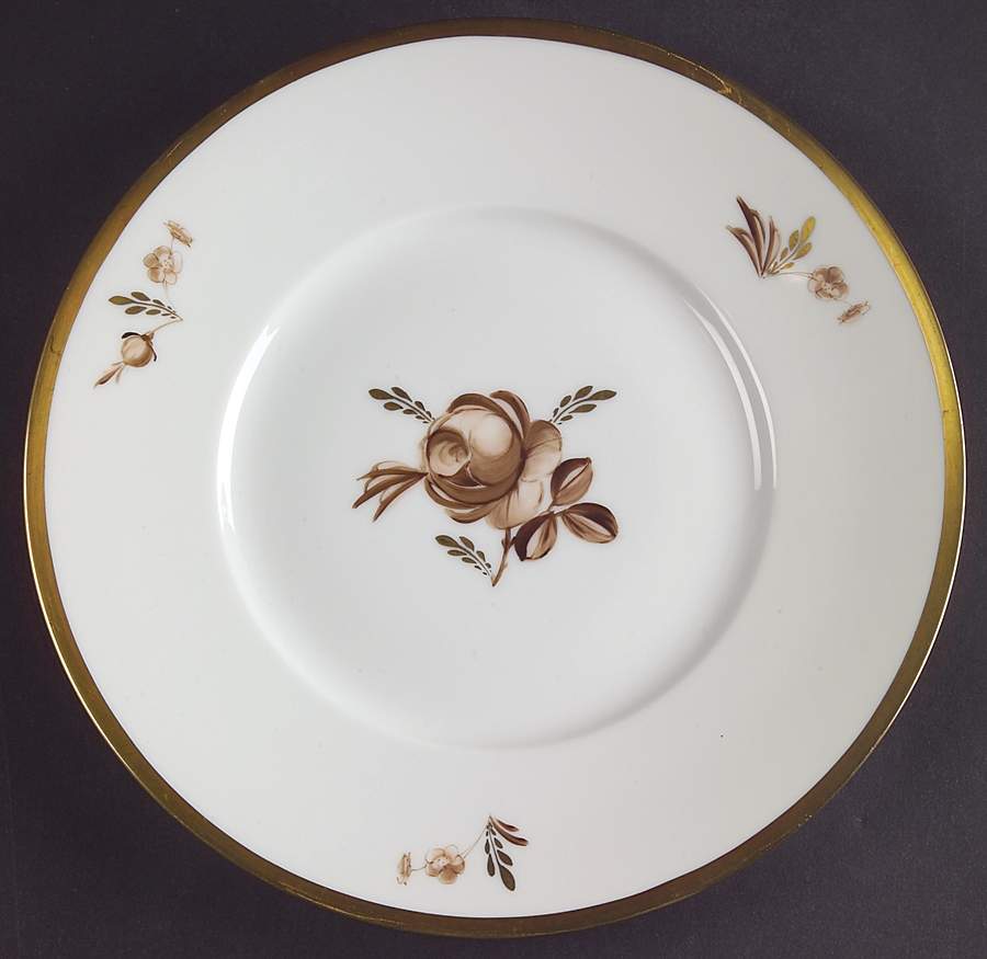 Brown Rose Luncheon Plate by Royal Copenhagen-1