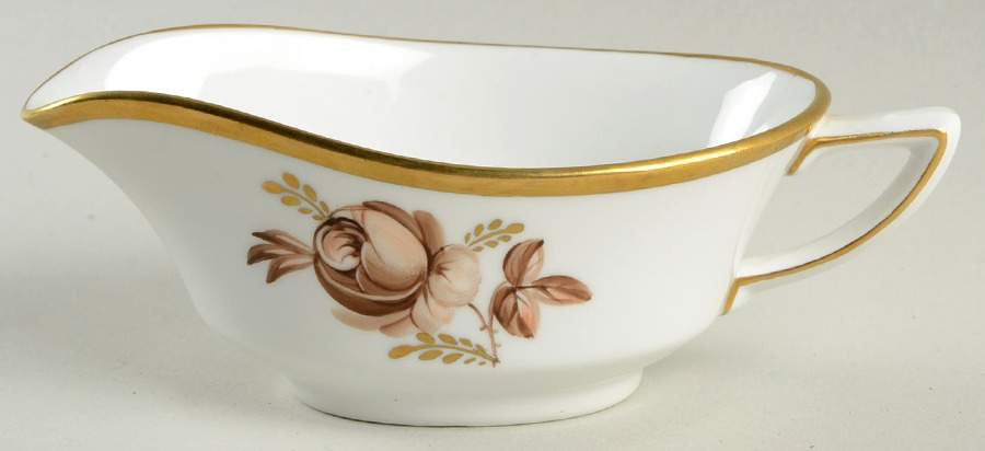Brown Rose Individual Gravy Boat No Underplate by Royal Copenhagen-1
