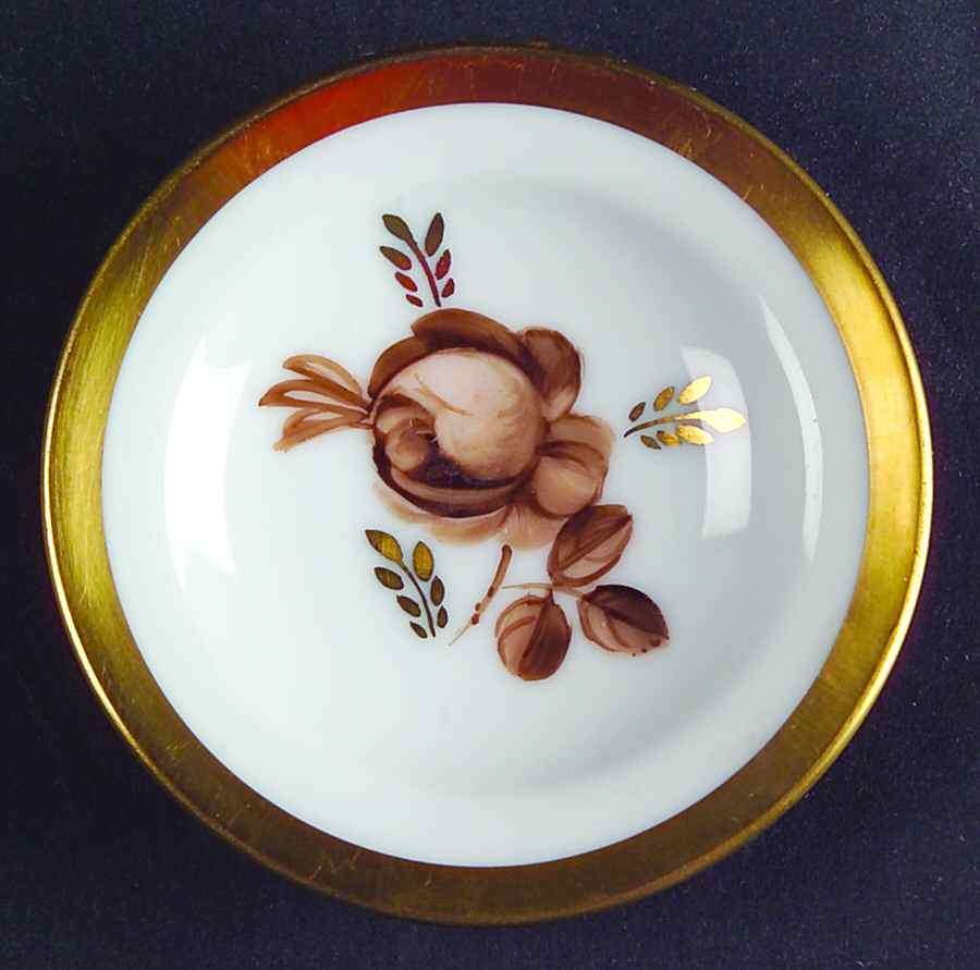 Brown Rose Butter Pat by Royal Copenhagen-1