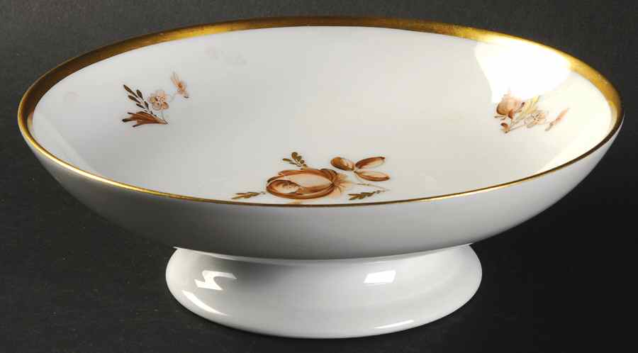 Brown Rose Round Compote (Height X Width) by Royal Copenhagen-1