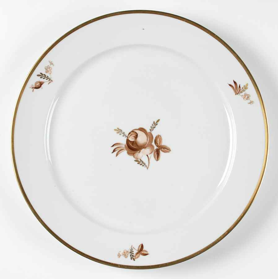 Brown Rose 13" Chop Plate (Round Platter) by Royal Copenhagen-1