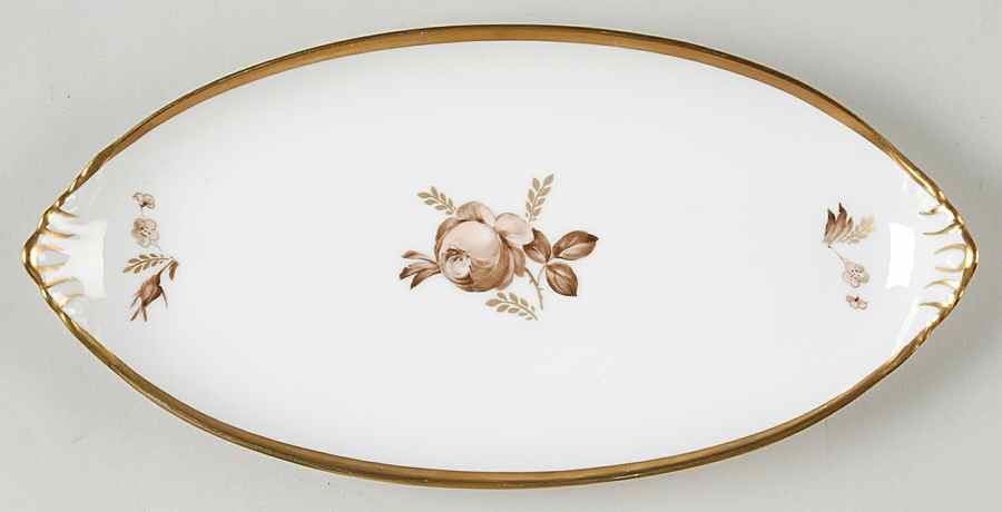 Brown Rose Pickle Dish by Royal Copenhagen-1