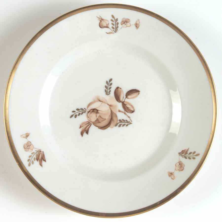 Brown Rose Dessert/Pie Plate by Royal Copenhagen-1