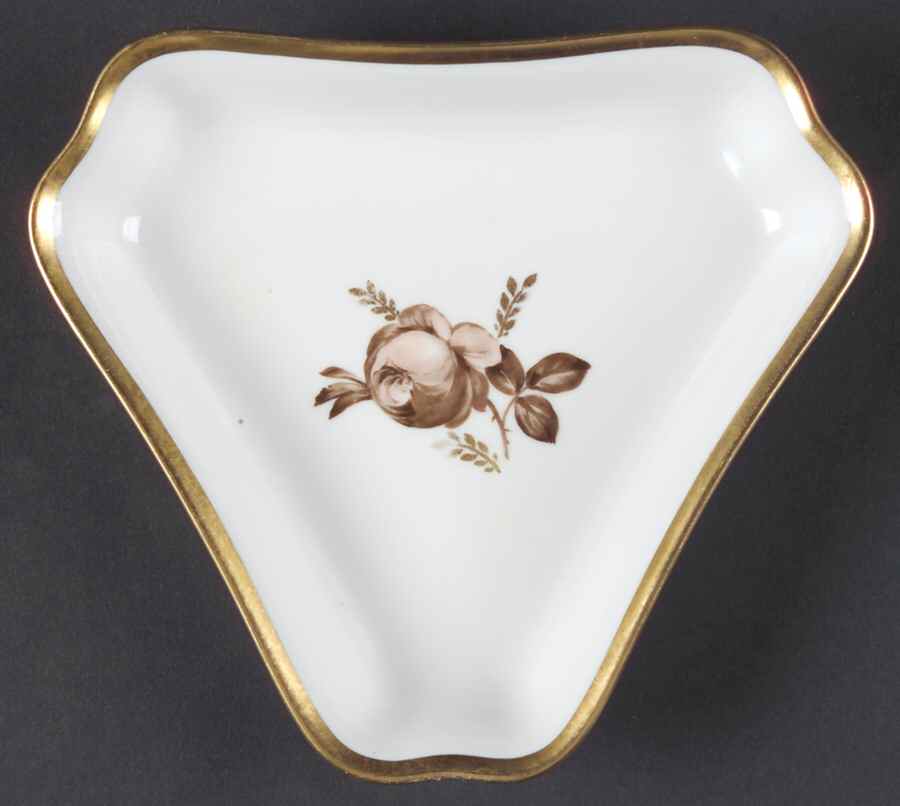 Brown Rose Tray for Condiment Set by Royal Copenhagen-1