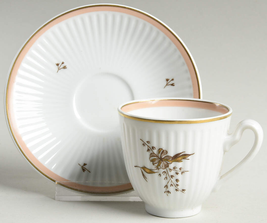 Clarissa Flat Demitasse Cup & Saucer Set by Royal Copenhagen-1