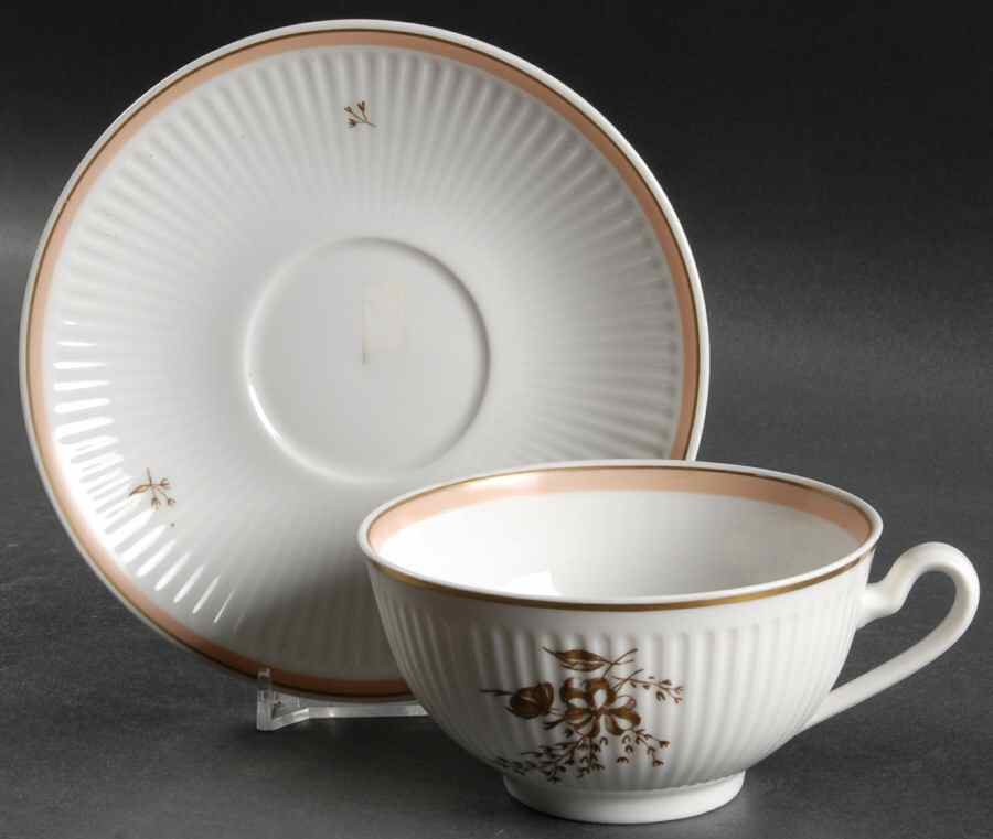Clarissa Flat Cup & Saucer Set by Royal Copenhagen-1