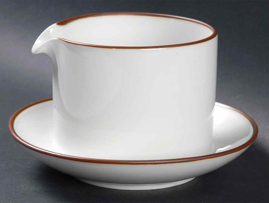 Domino Gravy Boat with Attached Underplate by Royal Copenhagen-1
