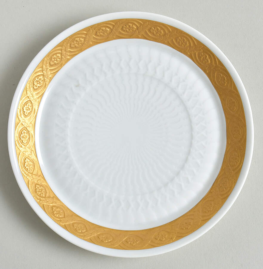 Fan Service Gold Saucer for Flat Demitasse Cup by Royal Copenhagen-1