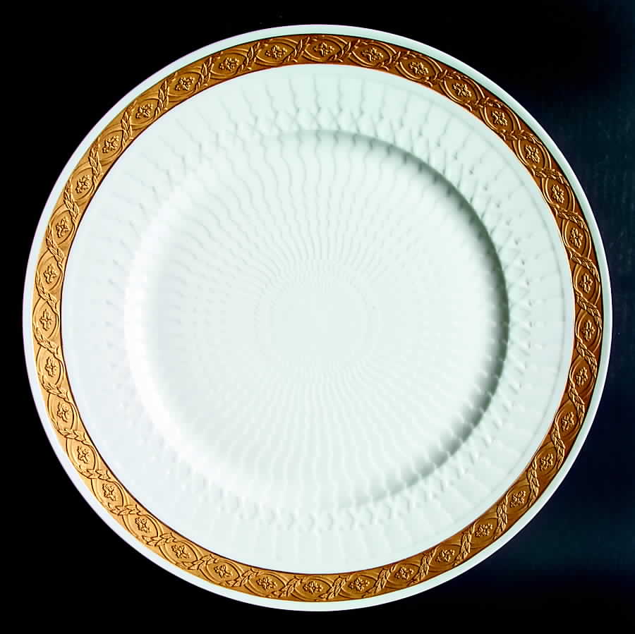 Fan Service Gold 14" Chop Plate (Round Platter) by Royal Copenhagen-1