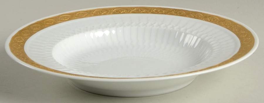 Fan Service Gold Rim Soup Bowl by Royal Copenhagen-1