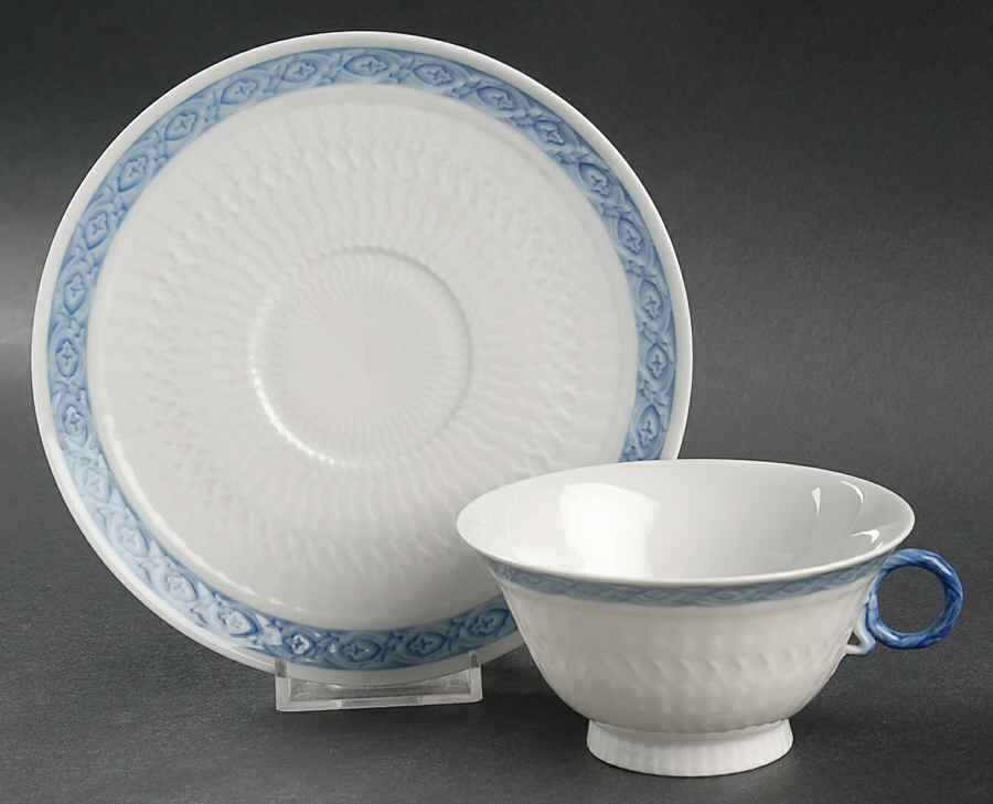 Fan Service Blue Footed Cup & Saucer Set by Royal Copenhagen-1