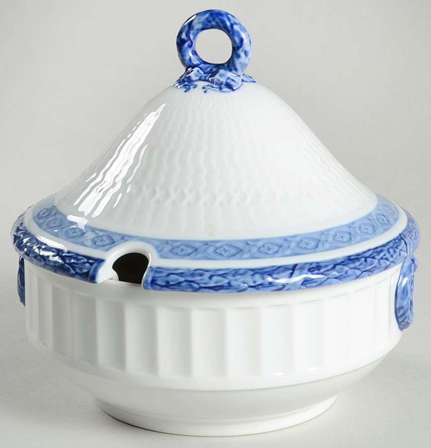 Fan Service Blue Sauce Boat & Lid by Royal Copenhagen-1