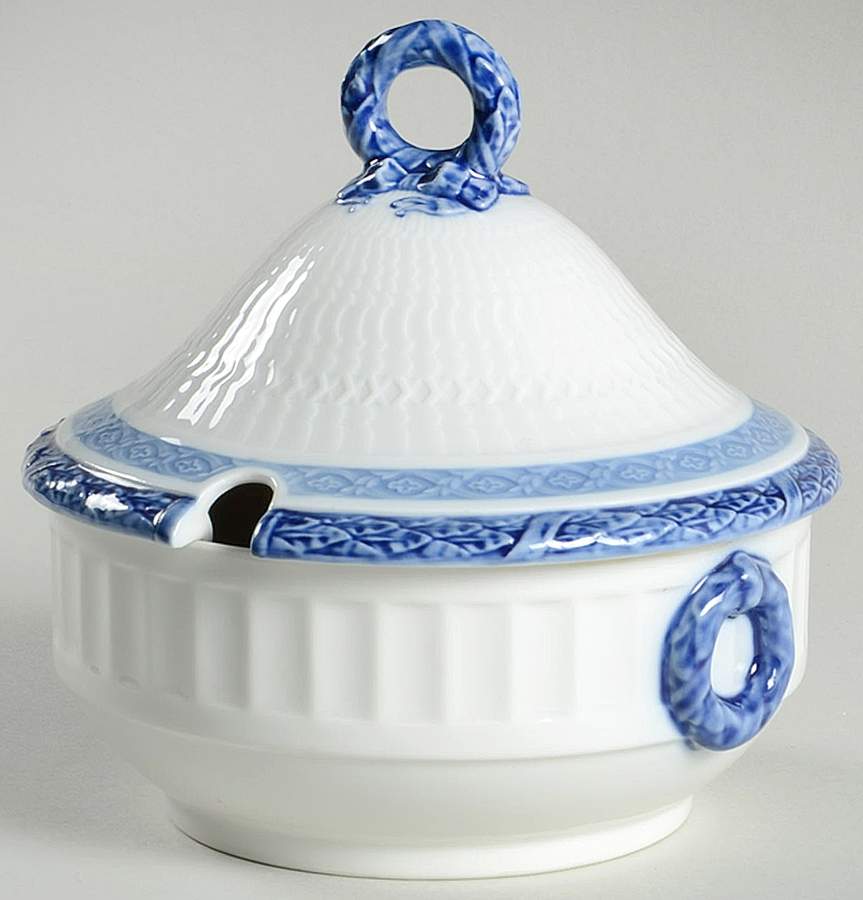 Fan Service Blue Sauce Boat & Lid by Royal Copenhagen-1