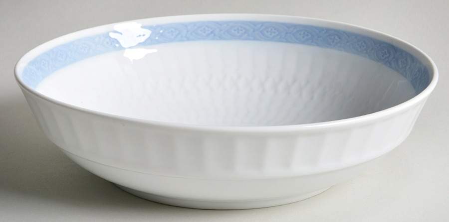 Fan Service Blue 9" Round Vegetable Bowl by Royal Copenhagen-1