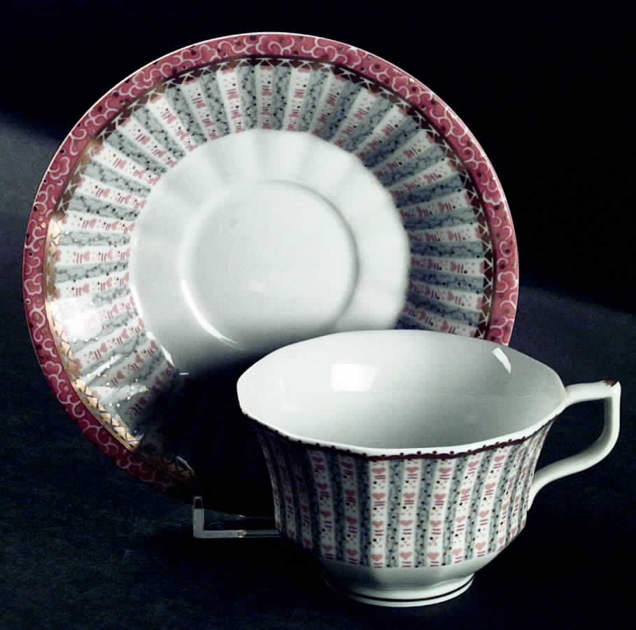 Fairy Tale Terra Cotta Flat Cup & Saucer Set by Royal Copenhagen-1
