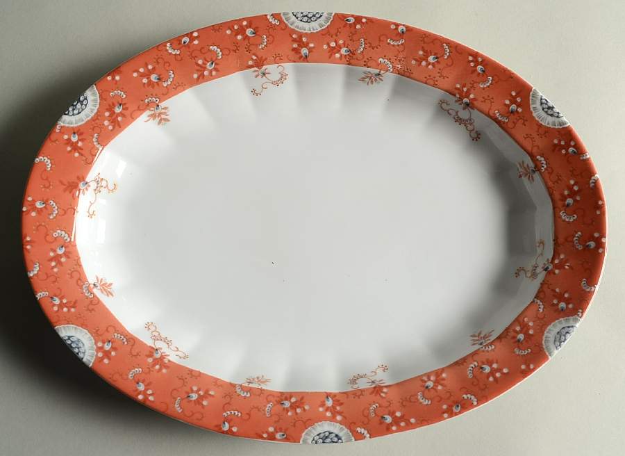 Fairy Tale Terra Cotta 13" Oval Serving Platter by Royal Copenhagen-1
