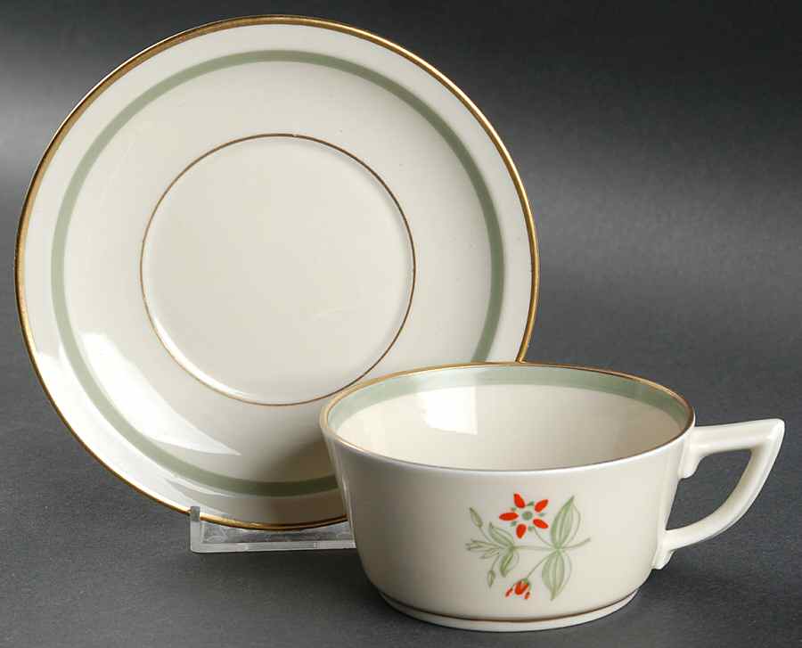 Fensmark Flat Cup & Saucer Set by Royal Copenhagen-1