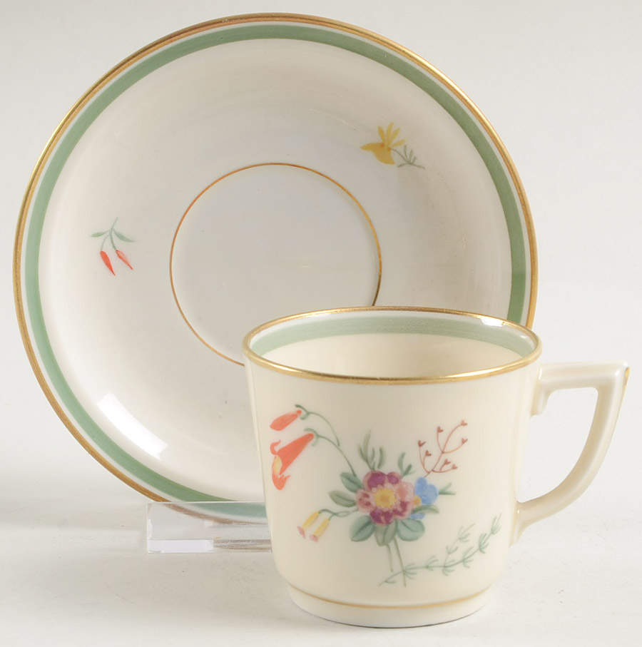 Fiesta Flat Demitasse Cup & Saucer Set by Royal Copenhagen-1