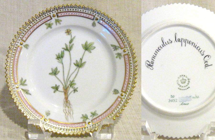 Flora Danica (1961 To Current) Bread & Butter Plate-Ranunculus lapponicus Oed by Royal Copenhagen-1