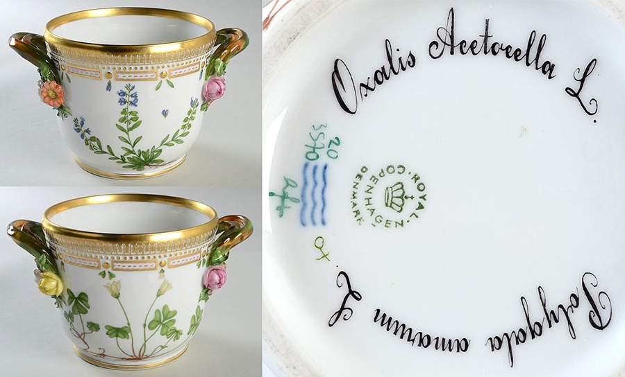 Flora Danica (1961 To Current) Small Round Wine Cooler/Cache Pot-poly am,Oxal Aee by Royal Copenhagen-1