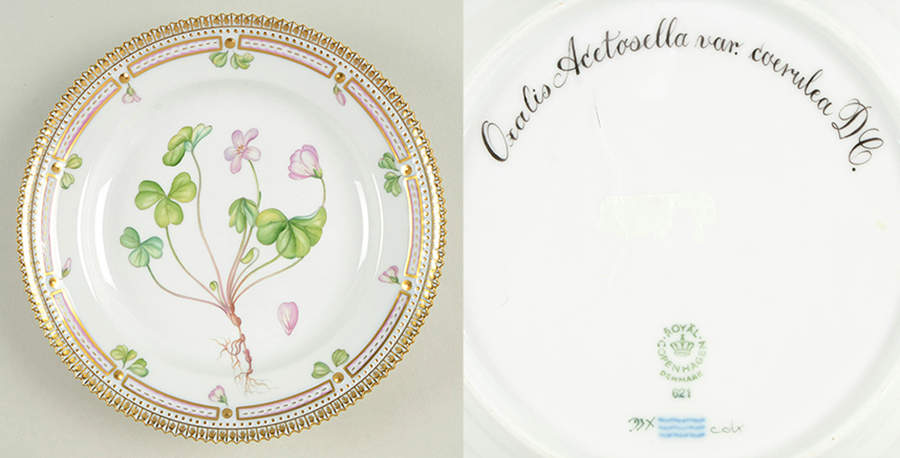 Flora Danica (1961 To Current) Salad Plate-Oxalis Acetosella L by Royal Copenhagen-1