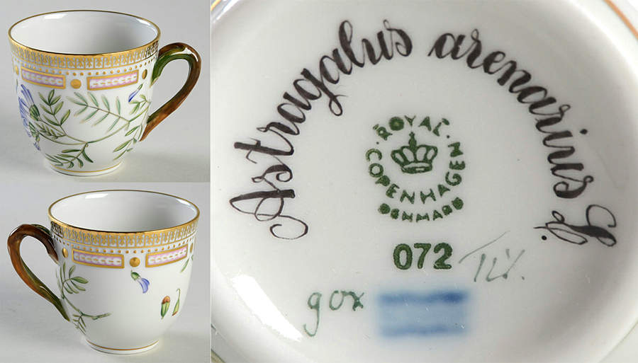 Flora Danica (1961 To Current) Flat Cup-Astragalus arenarius L by Royal Copenhagen-1