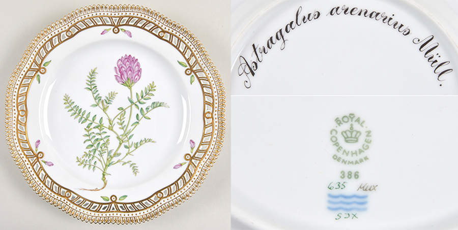 Flora Danica (1961 To Current) 9" Pierced Luncheon Plate/Fruit Std-Astragalus are by Royal Copenhagen-1