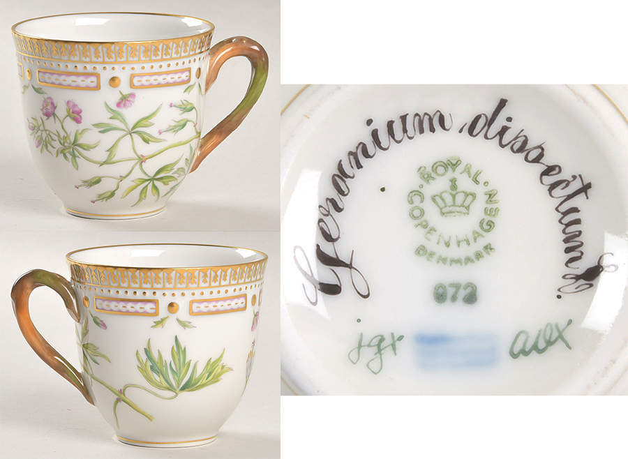 Flora Danica (1961 To Current) Flat Cup-Geranium disoectum L. by Royal Copenhagen-1