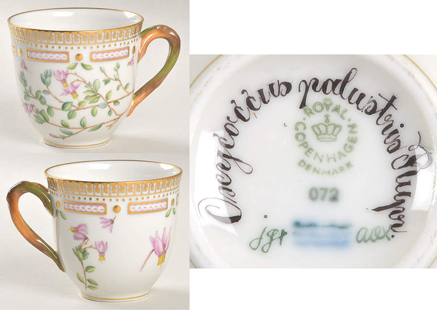 Flora Danica (1961 To Current) Flat Cup-Oseycoccus Palustris Pugor by Royal Copenhagen-1