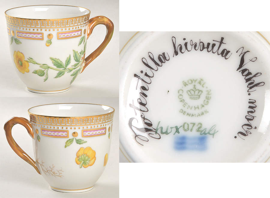 Flora Danica (1961 To Current) Flat Cup-Potentilla hirsuta Vahl Maer by Royal Copenhagen-1