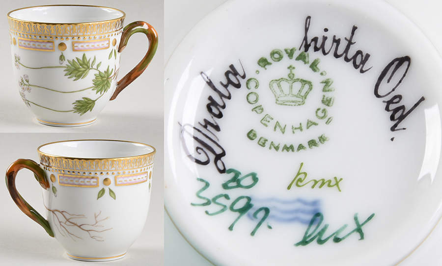 Flora Danica (1961 To Current) Flat Cup-DDraba hirta Oed. by Royal Copenhagen-1