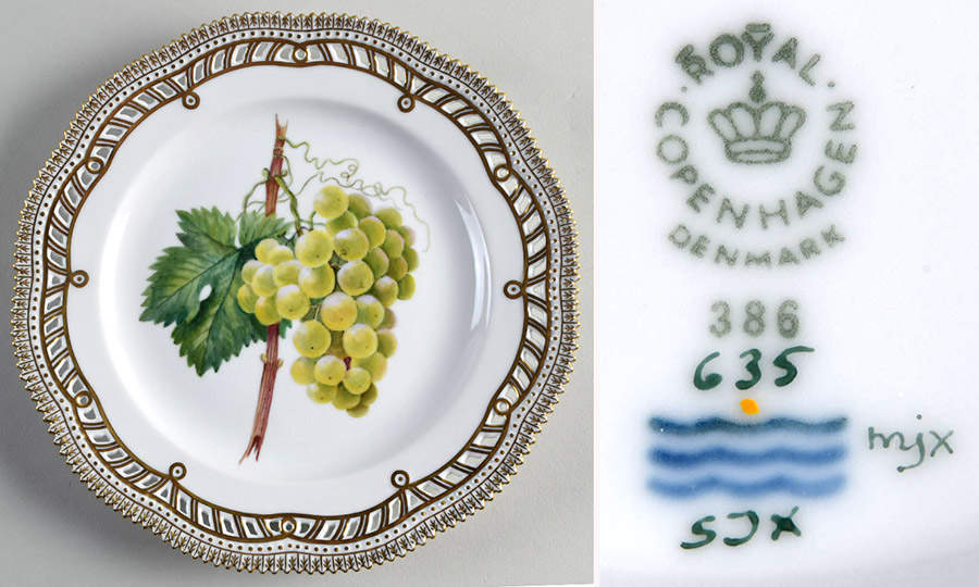 Flora Danica (1961 To Current) Fruit Service Luncheon Plate by Royal Copenhagen-1