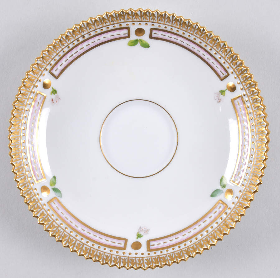 Flora Danica (1961 To Current) Saucer for 3597 Flat Cup-No Decal by Royal Copenhagen-1