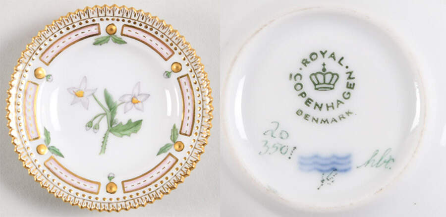Flora Danica (1961 To Current) Butter Pat by Royal Copenhagen-1