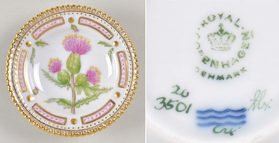 Flora Danica (1961 To Current) Butter Pat by Royal Copenhagen-1