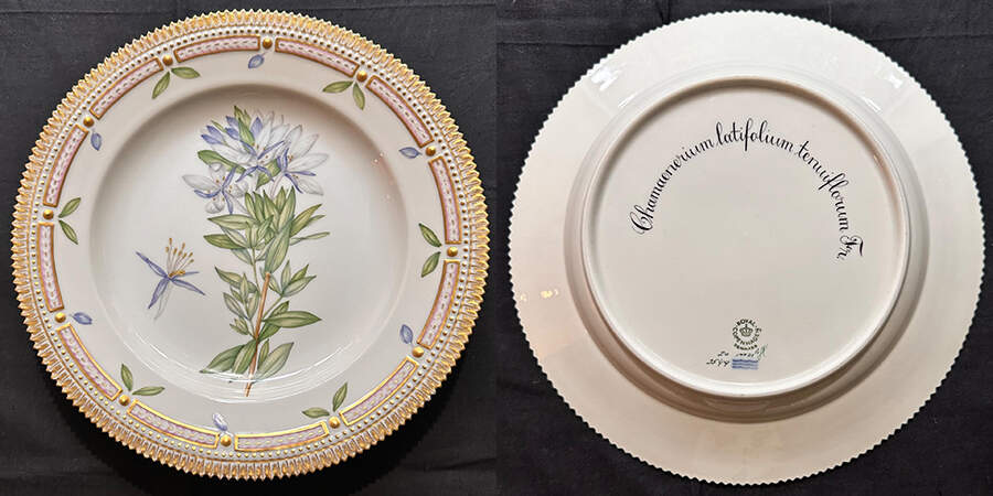 Flora Danica (1961 To Current) Dinner Plate-Chamaenerium latifobum ambiguum by Royal Copenhagen-1