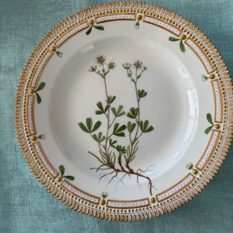 Flora Danica (1961 To Current) Dinner Plate-Potentilla Aridentata Sol by Royal Copenhagen-1
