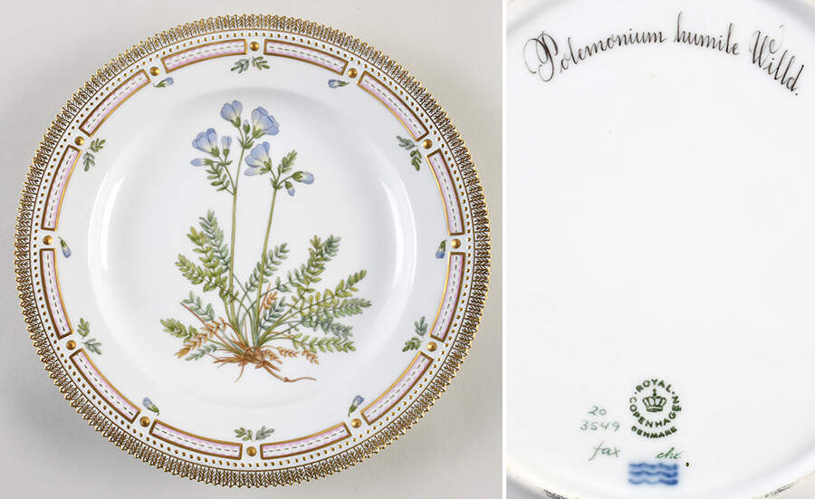 Flora Danica (1961 To Current) Dinner Plate-Pyrola minor L. by Royal Copenhagen-1