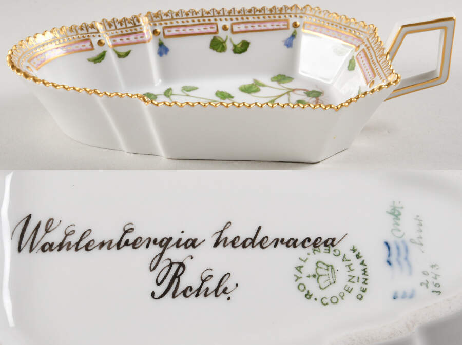 Flora Danica (1961 To Current) 7" Pickle/Accent Dish-Wahlenbergia hederacea Rehb. by Royal Copenhagen-1