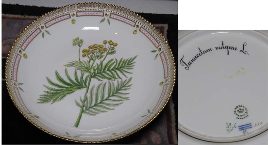 Flora Danica (1961 To Current) 10" Salad Serving Bowl-Sorbus Aria Crants by Royal Copenhagen-1