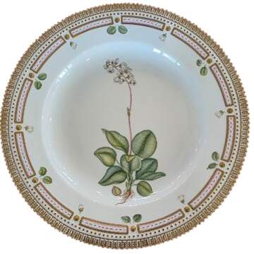Flora Danica (1961 To Current) Dinner Plate-Pyrola Minor L. by Royal Copenhagen-1