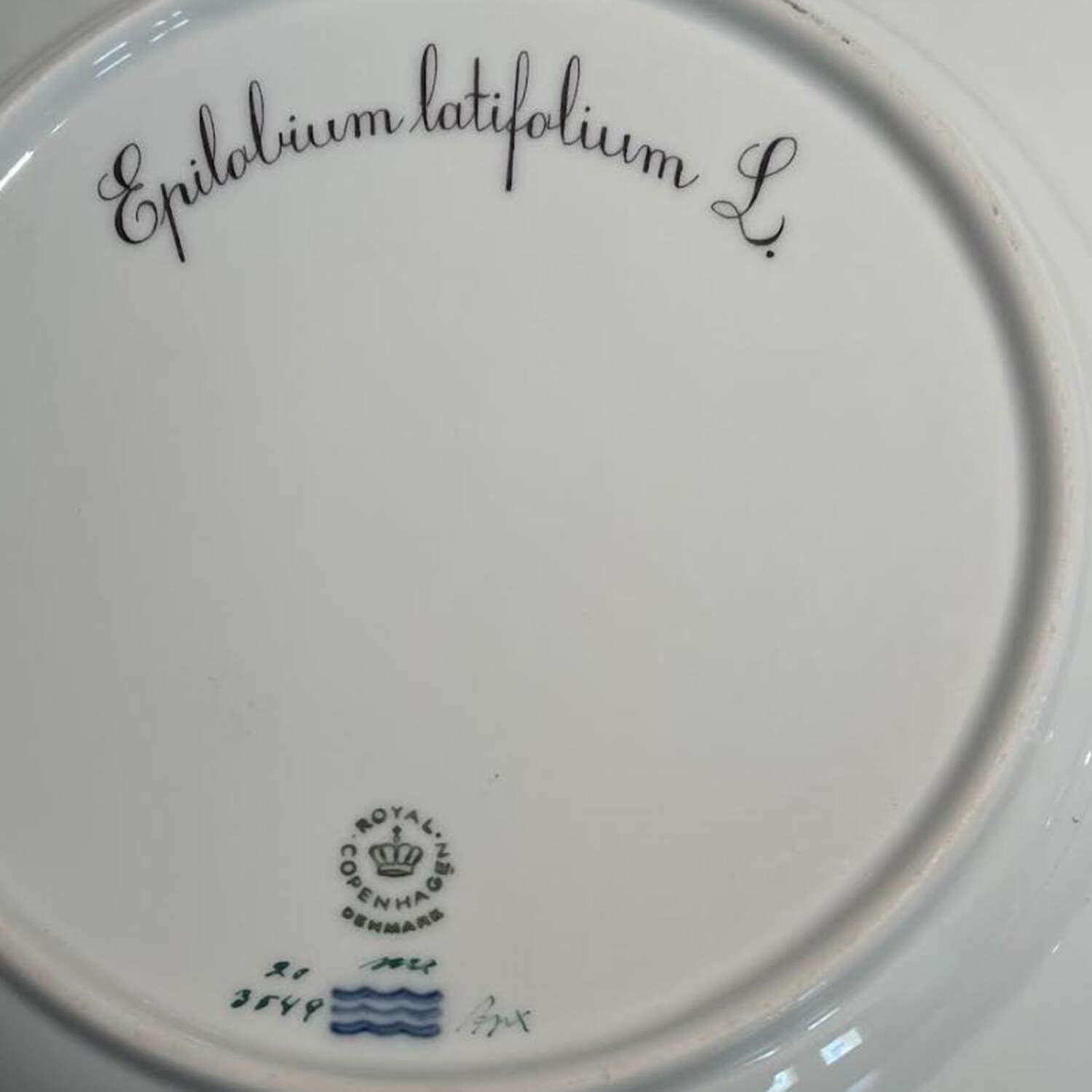 Flora Danica (1961 To Current) Dinner Plate-Epilobium latifolium L. by Royal Copenhagen-1